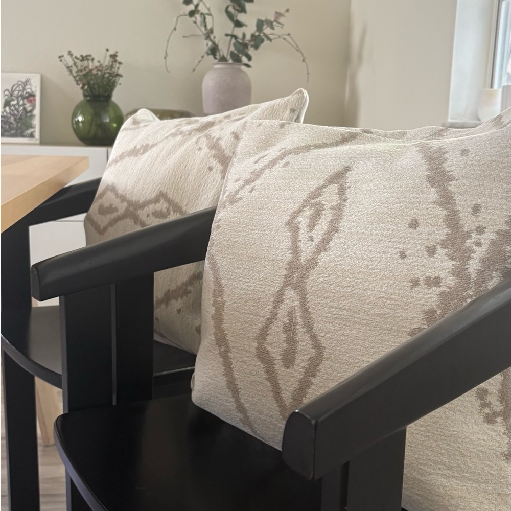 Restoration Hardware Cream and Tan Accent Pillows